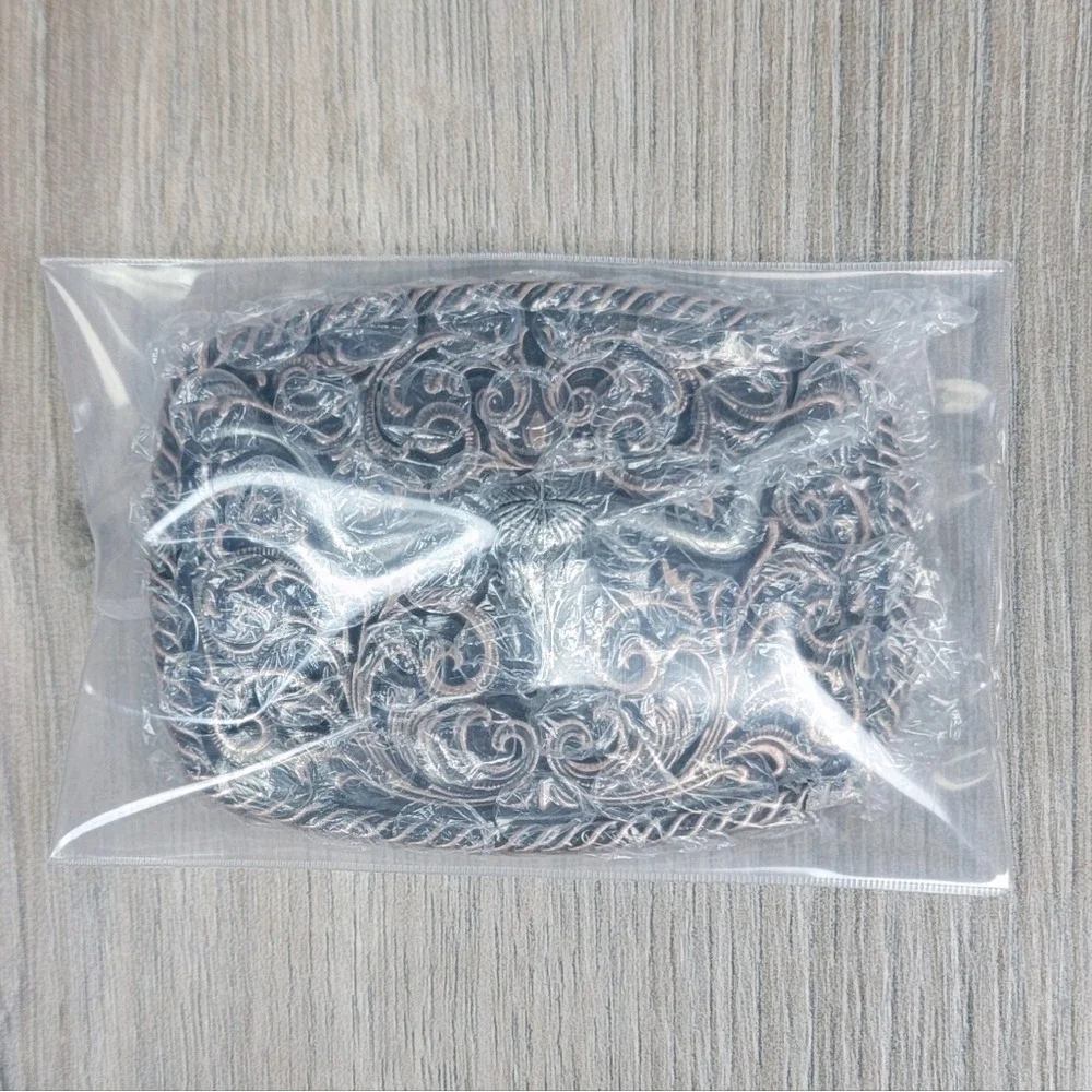 Tri-Color Texas Longhorn Western Belt Buckle - New!‎ - Picture 5 of 6